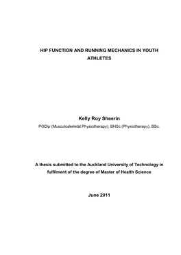 Kelly Roy Sheerin Pgdip (Musculoskeletal Physiotherapy), Bhsc (Physiotherapy), Bsc