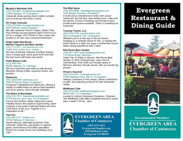 Evergreen Restaurant & Dining Guide