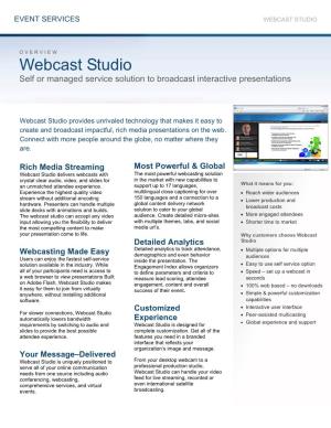 Webcast Studio
