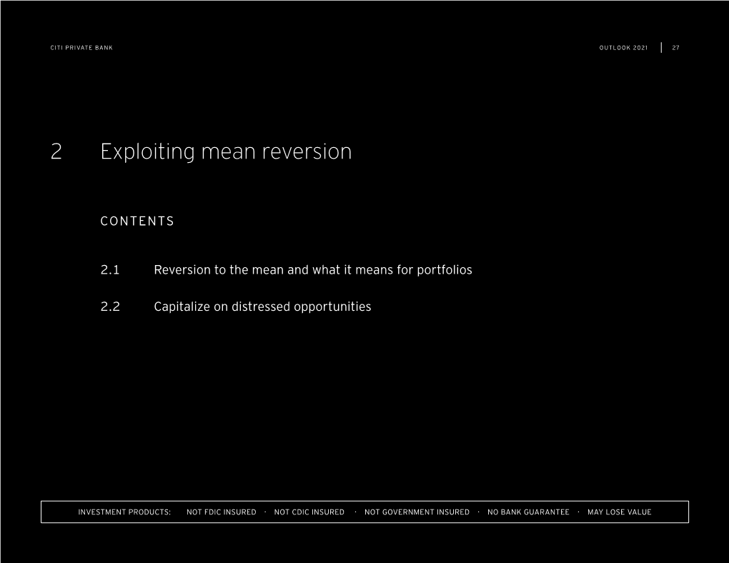 2 Exploiting Mean Reversion