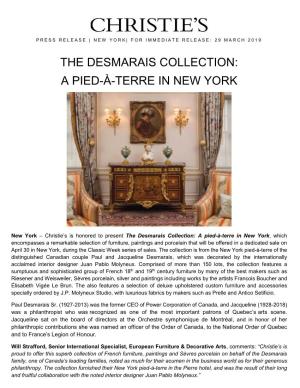 The Desmarais Collection: a Pied-À-Terre in New York