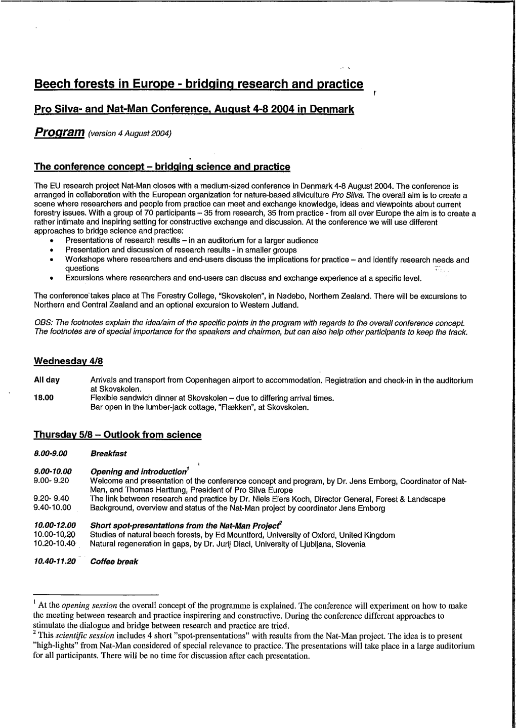 Beech Forests in Europe • Bridging Research and Practice