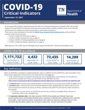 Critical Indicator Report