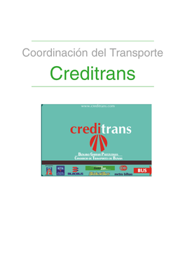 Coordinación Del Transporte. Creditrans