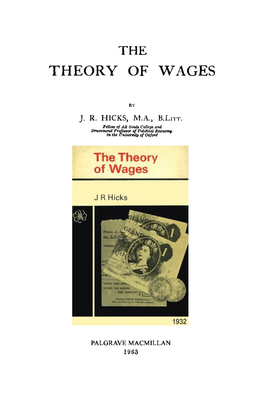 Theory of Wages
