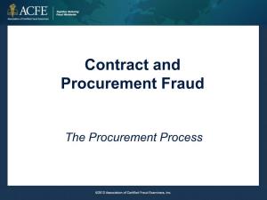 Contract and Procurement Fraud