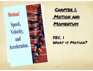 Chapter 1. Motion and Momentum