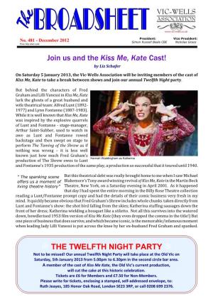 Join Us and the Kiss Me, Kate Cast!