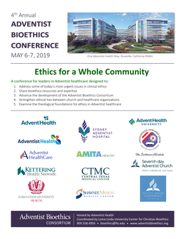 Adventist Bioethics Conference Program.Pdf