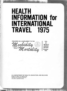 HEALTH INFORMATION for INTERNATIONAL TRAVEL 1975