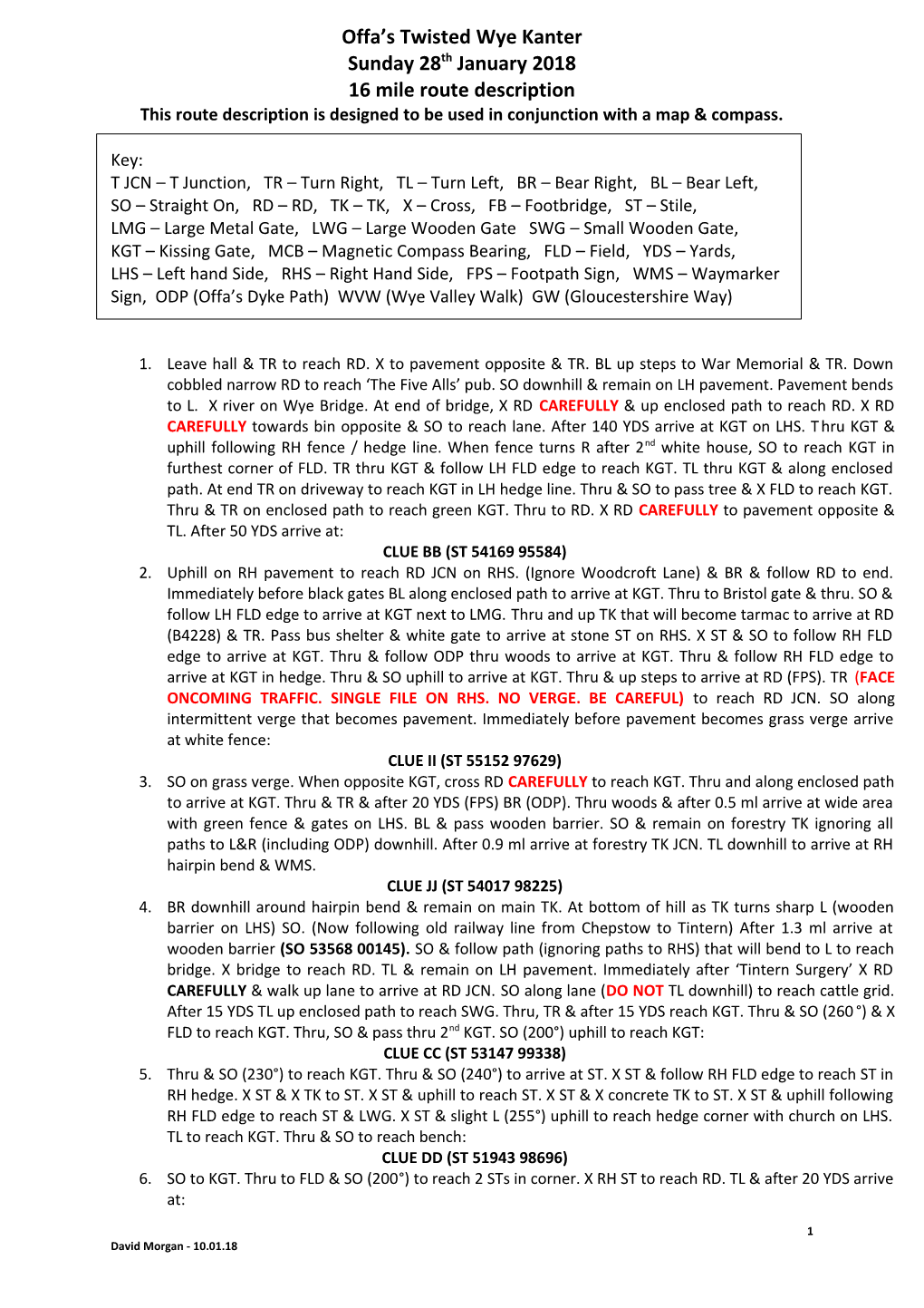 The Valleys Hundred Route Description s1