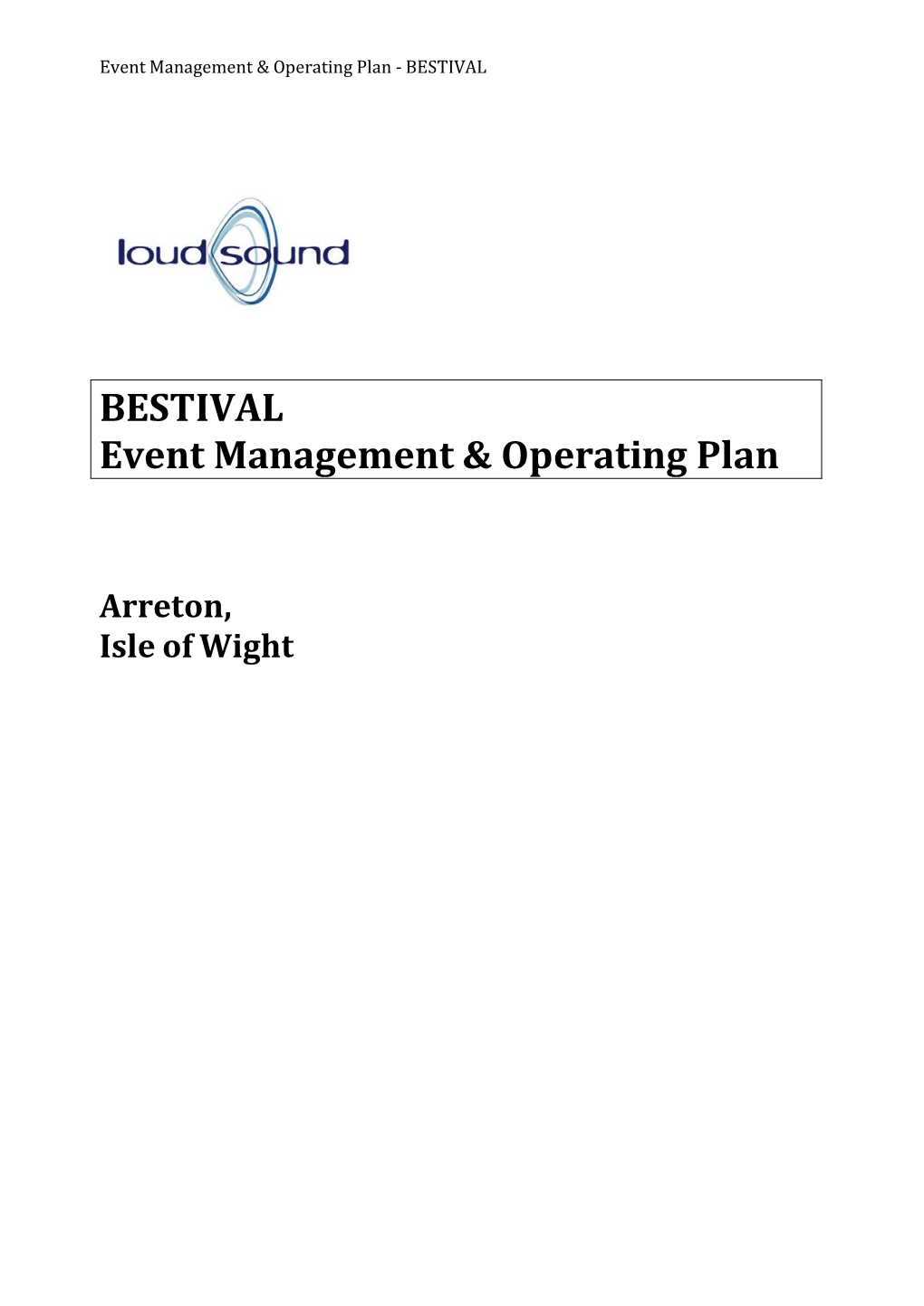 Event Management Plan