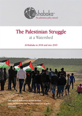 The Palestinian Struggle at a Watershed