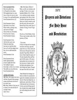 Benediction Prayers-SSPX