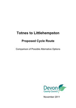 Totnes to Littlehempston