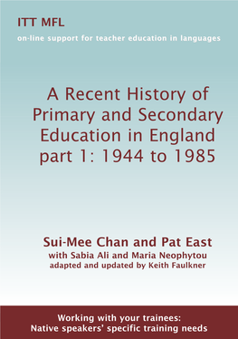 History of Education in England Part 1