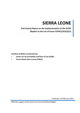 Sierra Leone NGO Report Final