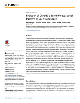 Evolution of Canada's Boreal Forest Spatial Patterns As Seen from Space