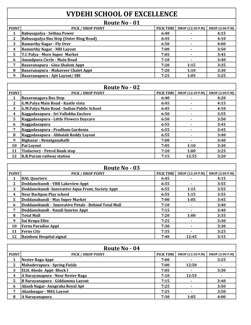 VSE Routes A.Y 2016-17V31.Pdf