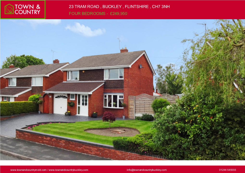 23 Tram Road , Buckley , Flintshire , Ch7 3Nh Four Bedrooms - £249,950