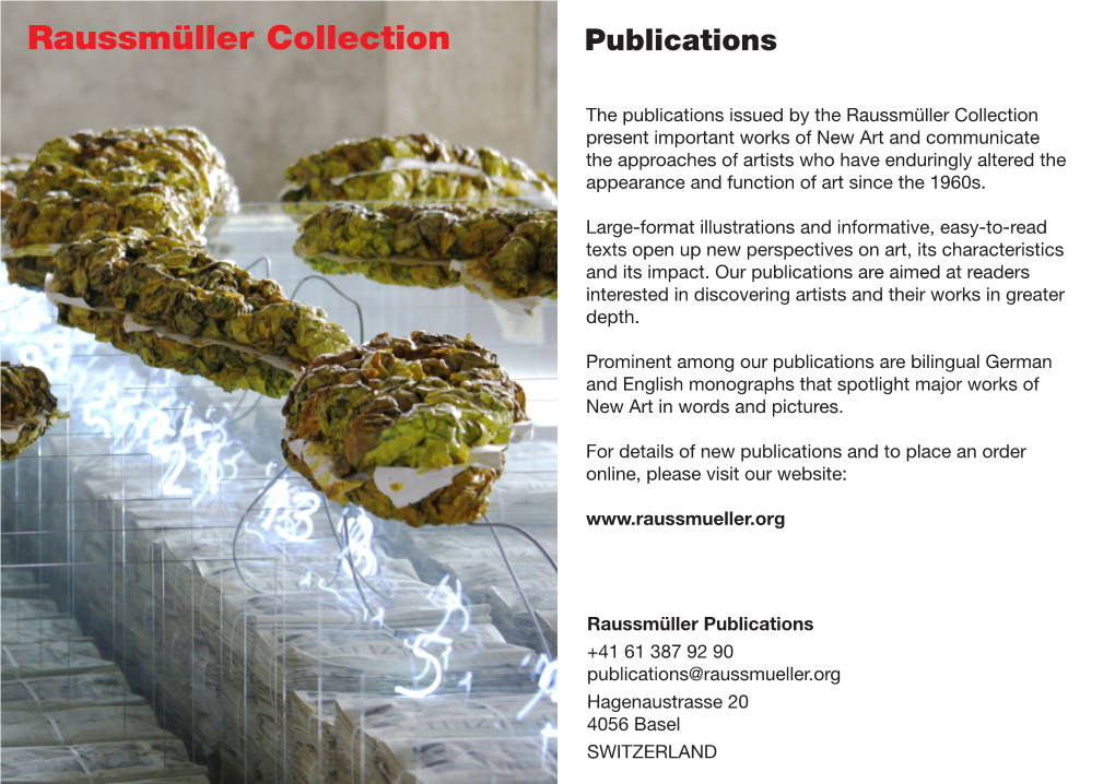 Raussmüller Collection Publications