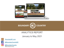 ANALYTICS REPORT January to May 2021