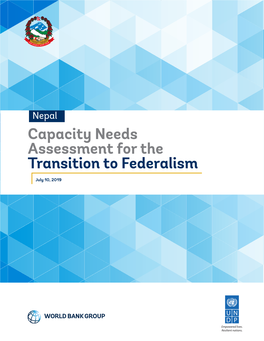 Capacity Needs Assessment for the Transition to Federalism