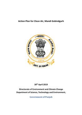 Action Plan for Clean Air, Mandi Gobindgarh