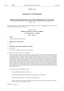 A) of Regulation (EU) No 1151 /2012 of the European Parliament and of the Council on Quality Schemes for Agricultural Products and Foodstuffs (2018/C 75/05