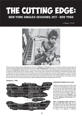 The Cutting Edge: New York Singles Sessions, Oct - Nov 1965