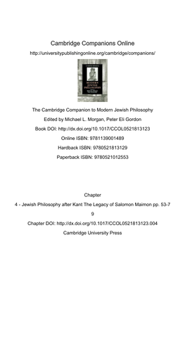 Cambridge Companions Online