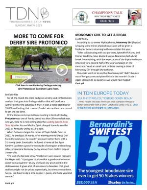TDN AMERICA TODAY and He=S Won on Good-To-Firm Ground at Nottingham and in MORE to COME from DERBY SIRE PROTONICO Pretty Testing Conditions Today