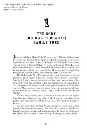 The Cody (Or Was It Coady?) Family Tree