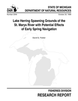 Research Report Michigan Department of Natural Resources Fisheries Division