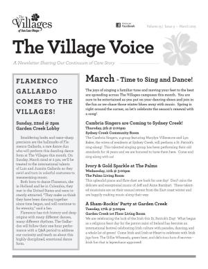 The Village Voice a Newsletter Sharing Our Continuum of Care Story
