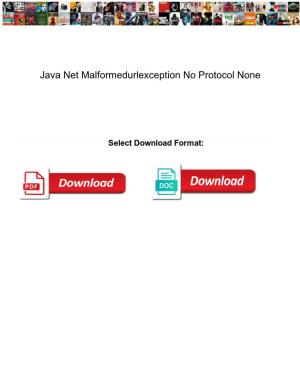 Java Net Malformedurlexception No Protocol None