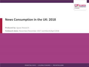 News Consumption in the UK: 2018