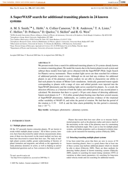 A Superwasp Search for Additional Transiting Planets in 24 Known Systems