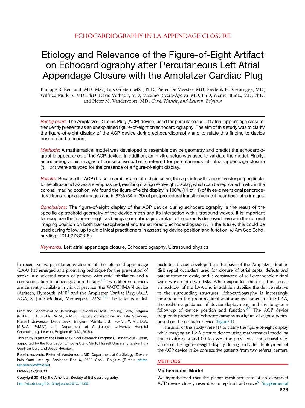 Etiology and Relevance of the Figure-Of-Eight Artifact on Echocardiography After Percutaneous Left Atrial Appendage Closure with the Amplatzer Cardiac Plug
