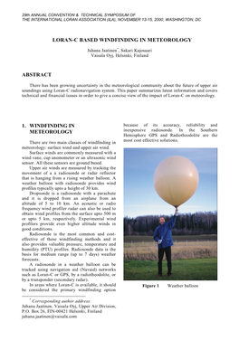 Loran-C Based Windfinding in Meteorology