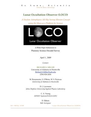 Lunar Occultation Observer (LOCO)