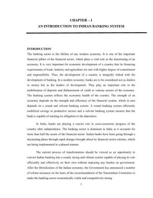 1 an Introduction to Indian Banking System