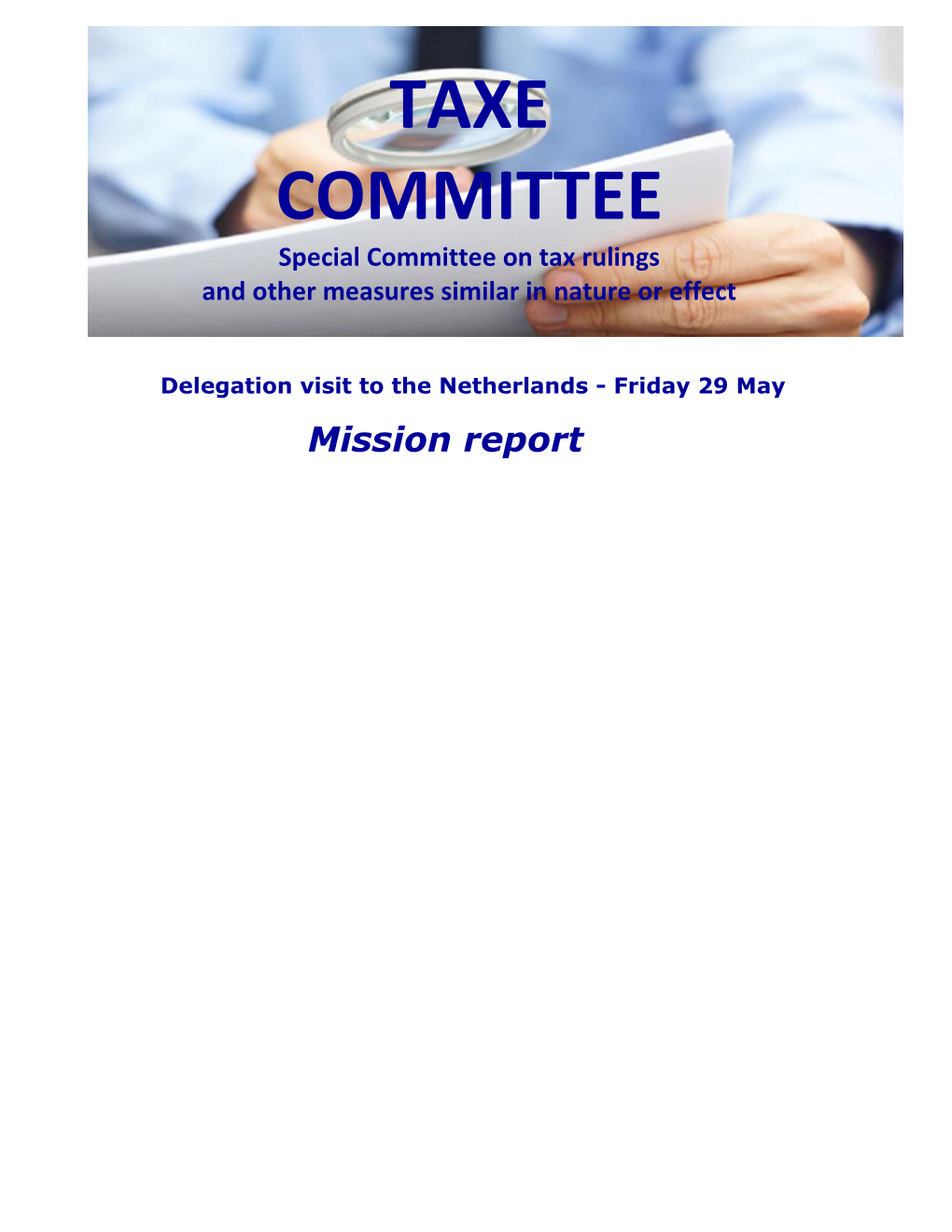 Mission Report NL 290515