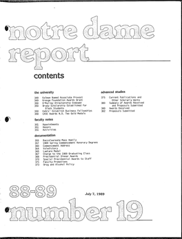 Notre Dame Report 18:19 (1989-07-07)