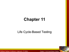Jorgensen's Chapter 11: Life Cycle-Based Testing