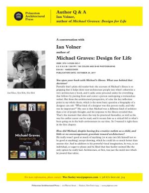 Ian Volner Michael Graves: Design for Life