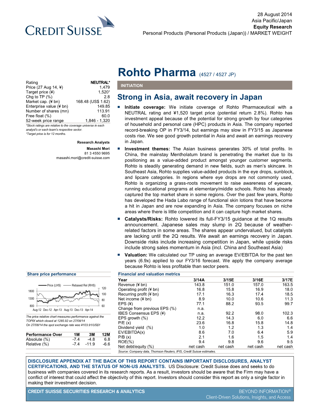 Strong in Asia, Await Recovery in Japan Market Cap