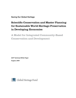 Scientific Conservation and Master Planning for Sustainable World Heritage Preservation in Developing Economies