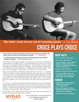 Croce Plays Croce