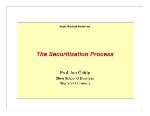 The Securitization Process